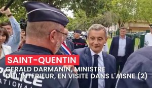 Gérald Darmanin rend visite aux habitants du quartier Europe à Saint-Quentin
