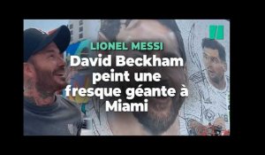 David Beckham prépare l’arrivée de Lionel Messi à Miami en peignant une fresque géante du joueur