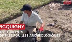 Des étudiants en archéologie fouillent à Picquigny