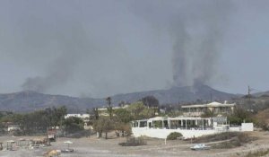 Grèce : le village de Kiotari ravagé par les flammes sur l'île de Rhodes