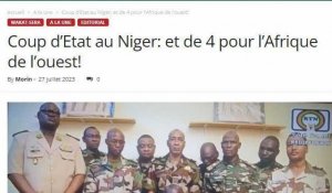 Coup d'Etat au Niger: "Et de 4 pour l'Afrique de l'ouest?"