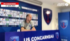VIDÉO. US Concarneau : contre Caen,  « gagner en efficacité » estime Stéphane Le Mignan