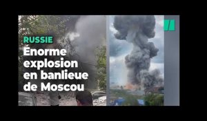 Les images de l'énorme explosion dans une usine près de Moscou