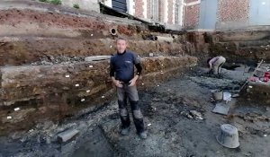 Fouilles archéologiques au niveau du passage de l'arsenal a Valenciennes 