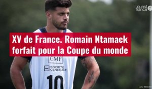 VIDÉO. XV de France. Romain Ntamack forfait pour la Coupe du monde