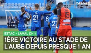 Retour sur la victoire de l'Estac contre Laval (3-1), la 1ère à domicile depuis le 28 août 2022