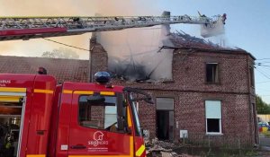 Hondschoote : une maison ravagée par les flammes, douze personnes secourues