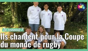 Des élèves du collège Jules-Ferry d’Haubourdin chantent les hymnes de la Coupe du monde de rugby