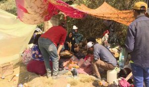 Une famille marocaine sans abri après avoir perdu maison et proches