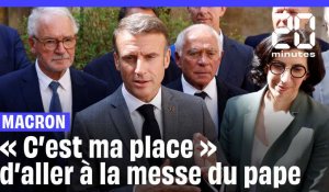 Emmanuel Macron défend sa décision d'assister à la messe du pape François à Marseille #shorts