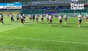 VIDEO. Le dernier entrainement des Irlandais à la veille du choc face aux Tonga à la Beaujoire.