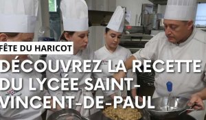 Le professeur de cuisine Xavier Bertrand vous présente la préparation culinaire faite par ses élèves avant la fête du haricot