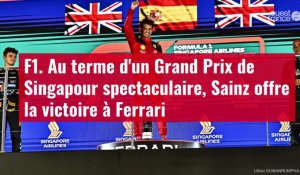 VIDÉO. F1. Au terme d'un Grand Prix de Singapour spectaculaire, Sainz offre la victoire à