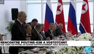 Face à Kim, Poutine trinque au "renforcement futur de la coopération" avec la Corée du Nord