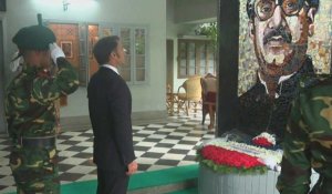 Bangladesh: le président Macron visite le mémorial Sheikh Mujibur Rahman à Dacca