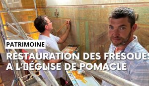 Restauration des fresques à l'église de Pomacle