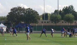 Coupe du monde de rugby : entraînement du XV de France avant la Namibie le 18 septembre 2023 à Aix-en-Provence