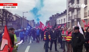VIDÉO. À Fougères, les manifestants protestent contre la réforme des retraites 