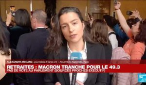 Retraites : Emmanuel Macron tranche pour le 49.3, pas de vote au Parlement selon des sources proches de l'exécutif