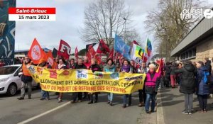 VIDÉO. À Saint-Brieuc, les opposants à la réforme des retraites battent le pavé pour la 8e fois