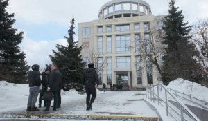 Images du tribunal municipal de Moscou au premier jour du procès pour trahison de Kara-Mourza