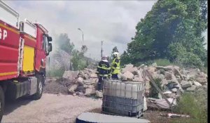 300 m3 de déchets en feu au B-Parc de Bourbourg