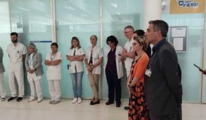 Minute de silence à l'hôpital Sainte Musse de Toulon