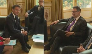 Choose France: Emmanuel Macron rencontre le PDG de Pfizer Albert Bourla
