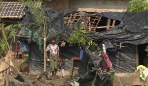 Les habitations d'un île du Bangladesh endommagées par le cyclone Mocha