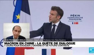Emmanuel Macron en Chine : "nous sommes loin d'une volonté de la Chine à faire la paix"