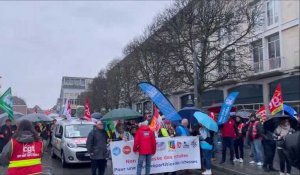 Environ 1 500 personnes manifestent contre la réforme des retraites à Douai