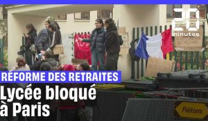 Manifestation contre la réforme des retraites : Des élèves bloquent l'entrée d'un lycée à Paris 