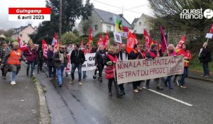VIDÉO. Réforme des retraites : entre 800 et 1 000  personnes manifestent à Guingamp