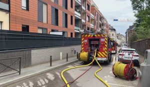 Incendie dans un local à Rouen