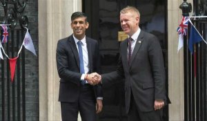 Le Premier ministre britannique Rishi Sunak accueille son homologue néo-zélandais Chris Hipkins