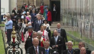 Les invités arrivent à l'abbaye de Westminster pour le couronnement de Charles III