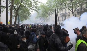 1er-Mai: premières tensions en tête de cortège à Paris