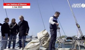 VIDÉO. Le premier bateau gagnant du Vendée Globe de retour aux Sables-d’Olonne