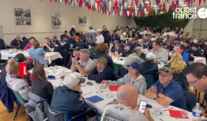 VIDEO. 79e anniversaire du Débarquement : bonne ambiance au repas des vétérans à Carentan