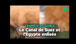 Les images de l’impressionnante tempête de sable qui a perturbé le trafic sur le Canal de Suez