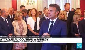 Emmanuel Macron à Annecy: "S'attaquer à des enfants est l'acte le plus barbare qui soit"