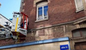 Chutes de pierres à Dieppe : les sapeurs-pompiers en intervention