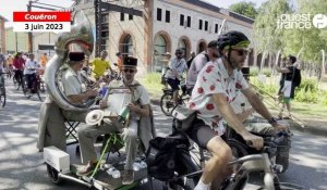 VIDEO. « Il est là ! » Le Belem arrive à Couëron, des dizaines de cyclistes s’élancent  