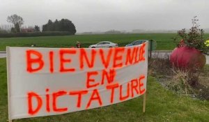 Bapaume : un barrage filtrant est en cours à l'entrée de la commune, au niveau du rond-point