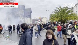 VIDÉO. À Saint-Nazaire, les forces de l’ordre enchaînent les tirs de gaz lacrymogène