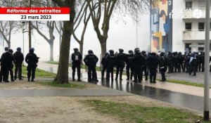 VIDÉO. À Saint-Nazaire, la confrontation avec les forces de l‘ordre se poursuit