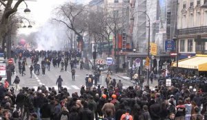 Manifestation à Paris: tensions sur les Grands Boulevards
