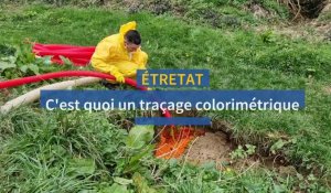 Étretat. C'est quoi un traçage colorimétrique de l'eau ? 