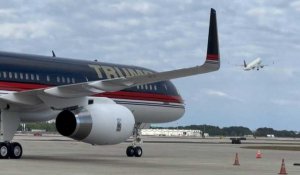 "Trump Force One" sur le tarmac de l'aéroport de West Palm Beach en Floride