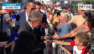 VIDÉO. A La Baule, Nicolas Sarkozy s’offre un bain de foule avant les dédicaces 